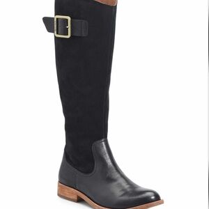 Kork-Ease Rue Black Leather and Suede Boots